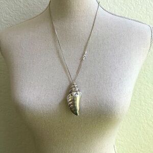 925 Silver sea shell pendant brooch
